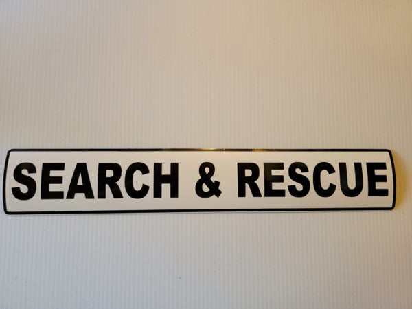 Search and Rescue Vehicle magnets 3" x 18"