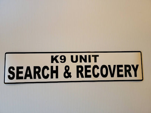 Search and Recovery K9 Vehicle Magnets 4" x 18"